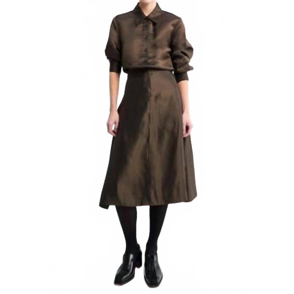 NEW KHAITE nania skirt in bark - Picture 1 of 2